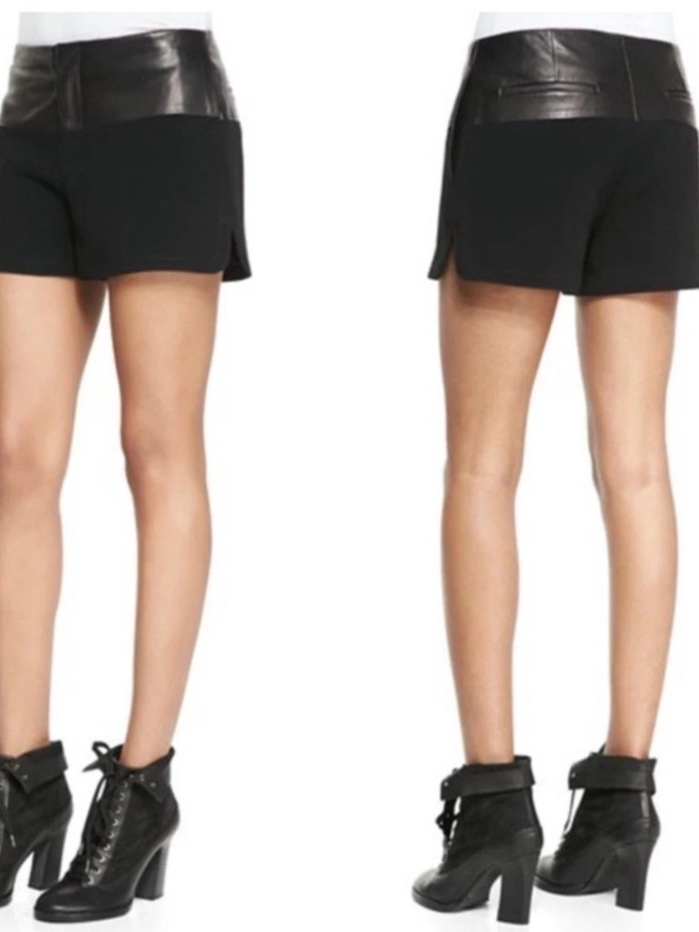Rag & Bone Kelly Women's Shorts Size 10, 3.5" Inseam, Lamb Leather, Usa Made